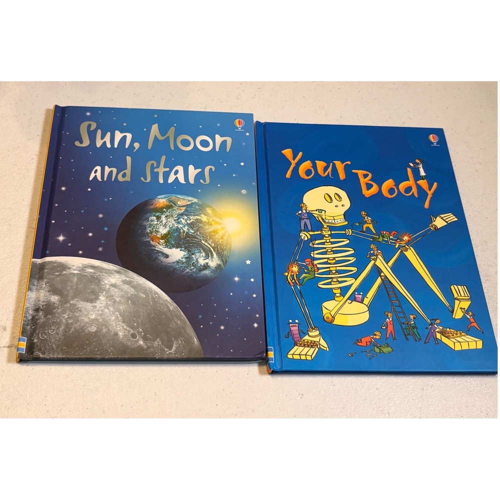 Usborne Beginners Books Kids Set of 2 Blue Excellent Science Hardcover STEM
